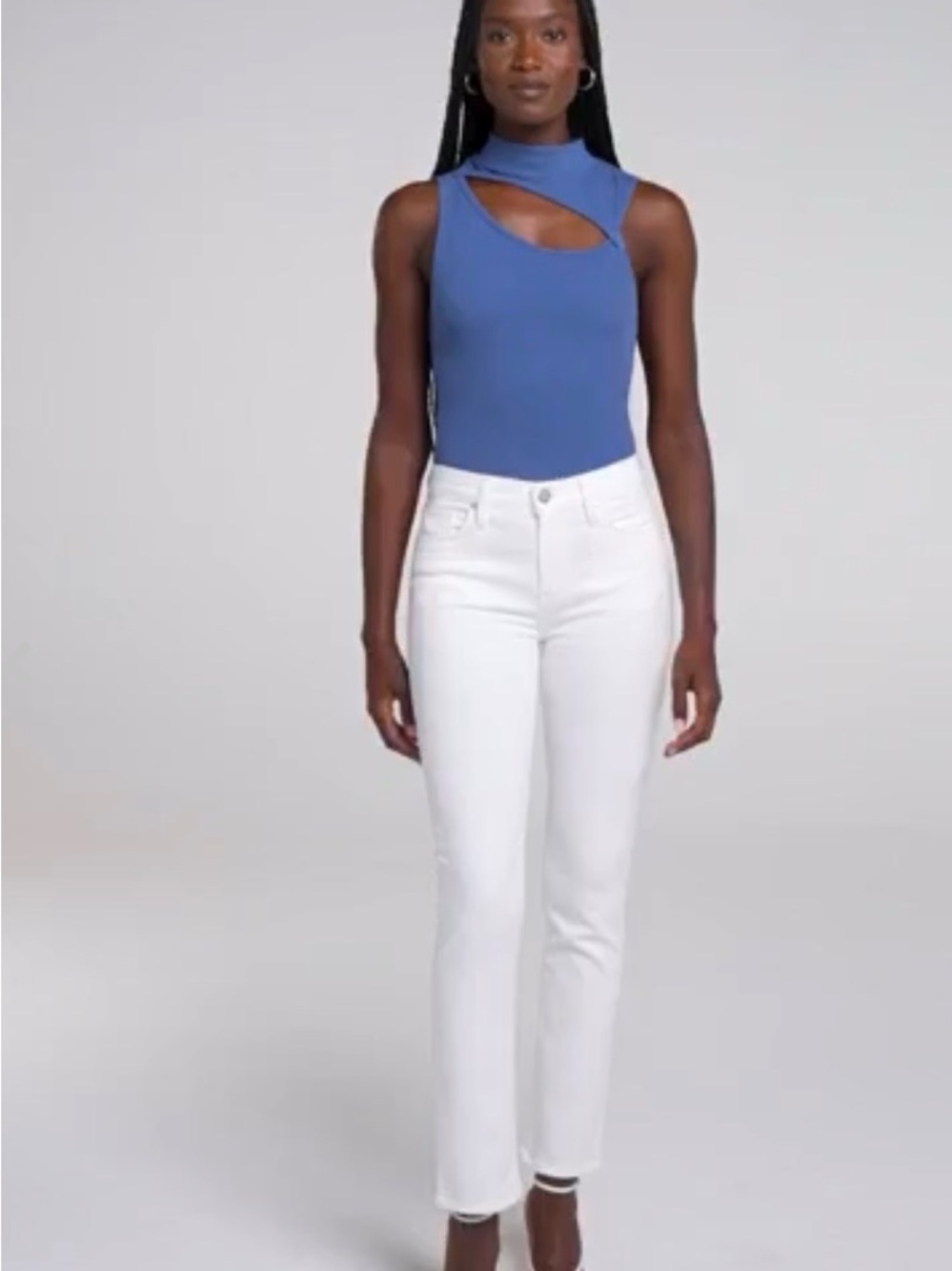 NEW Hudson Nico Mid-Rise Straight Ankle White Jeans Size 24
